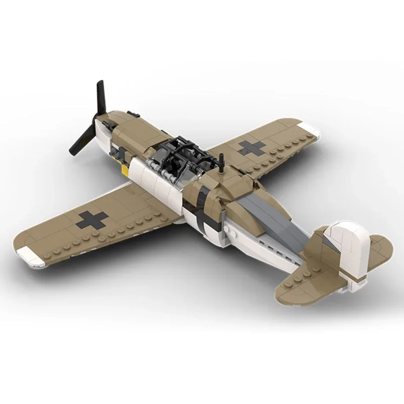 Military Series Moc Building Bricks Messerschmitt Bf 109 Kits Aircraft Model Building Technology Modular Blocks Construstion Toy