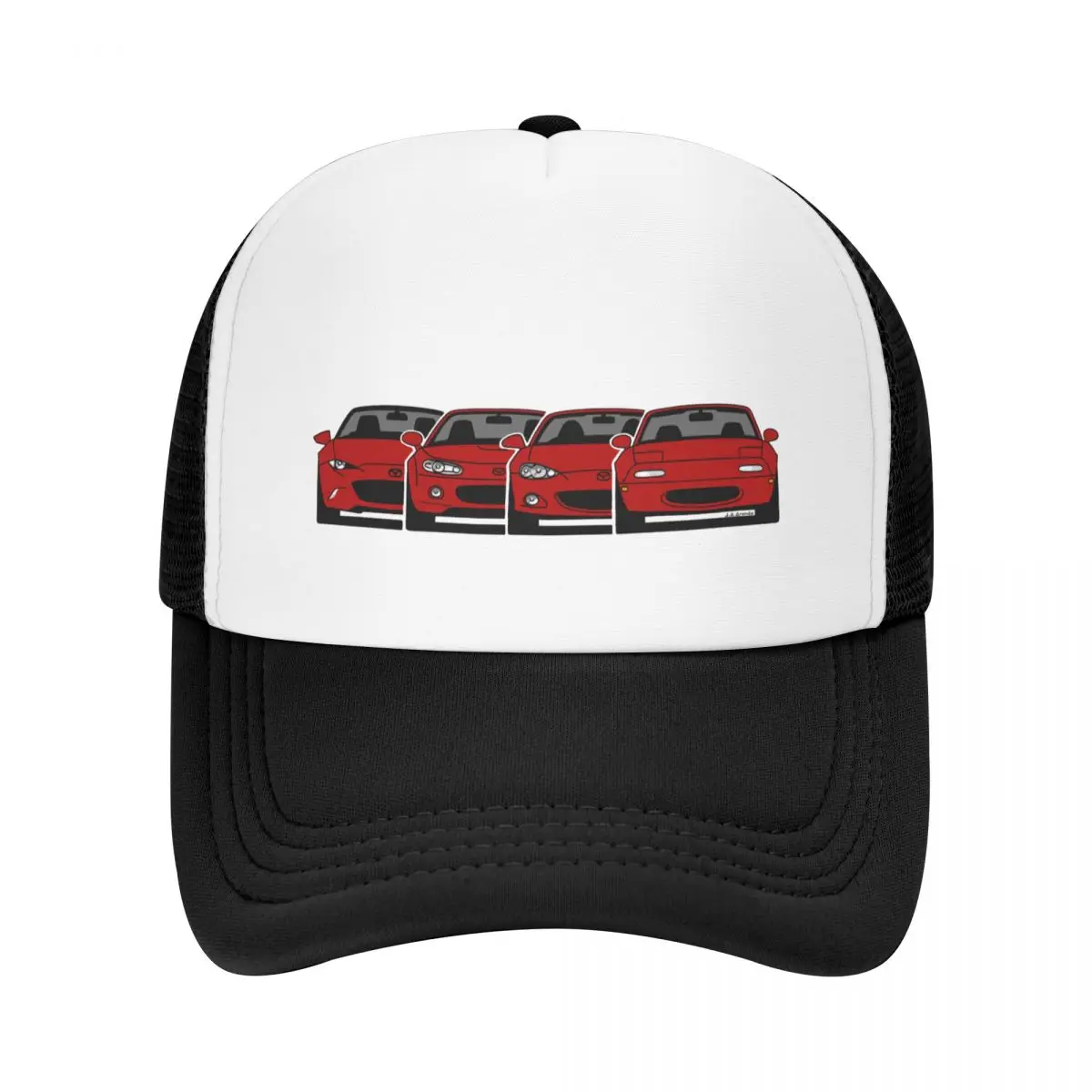 The four generations of the mythical red Japanese roadster Baseball Cap Snap Back Hat Golf Cap Beach Bag Woman Men's