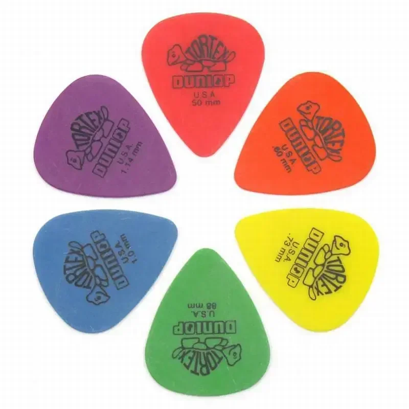 10pcs Dunlop Guitar Picks Electric Guitar Parts Picks Accessories 6 Kinds Thickness Picks