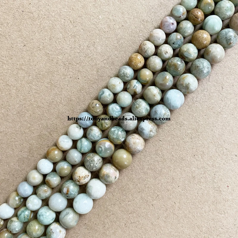 Genuine Semi-precious Natural Mozambique Green Quartz Crystals Stone Round Loose Beads 15