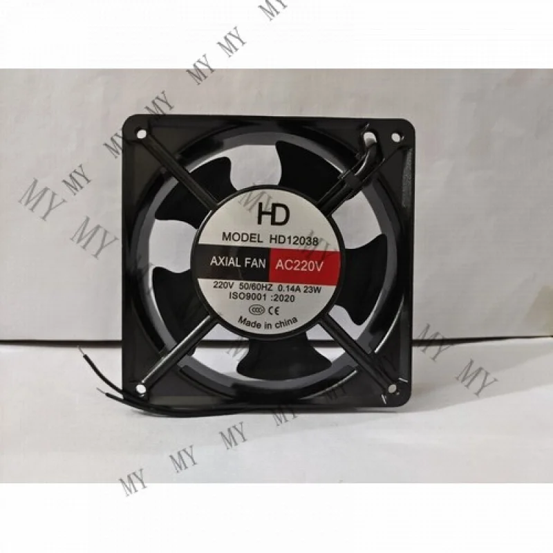 

TT 1 PCS for HD AXIAL FAN HD12038 AC 220V 12038 12cm 2 wire aluminum frame cooling fan