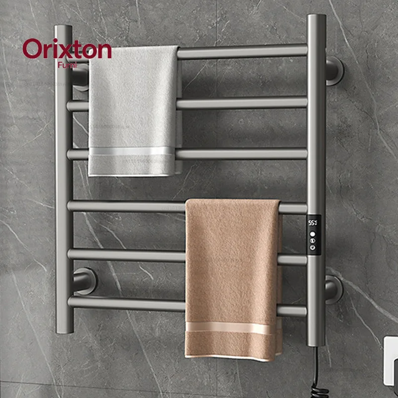 Towel Warmer 304 Stainless Steel 30-70°C adjustment 1-9H timing Smart Heated Electric Towel Rack 50*60*10cm 110V/220V