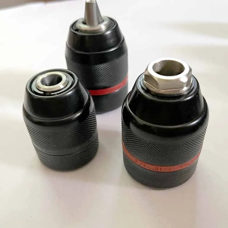 

Professional Metal Drill Chuck 1/2-20UNF 10mm 13mm Keyless Metal Heavy Duty Self-tighten Electric Drill Bit with Hex Shank/SDS