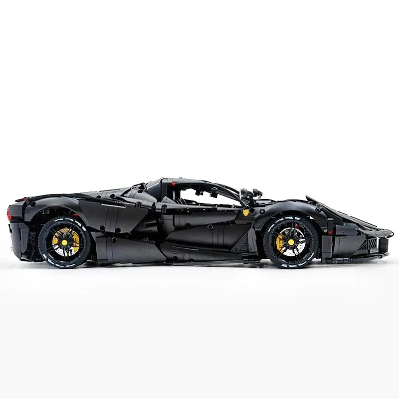 Highly difficult MOC-C61505 Technical Black Super Sports Car Hypercar Model Building Blocks Bricks Puzzle Toy Christmas Gift Kid