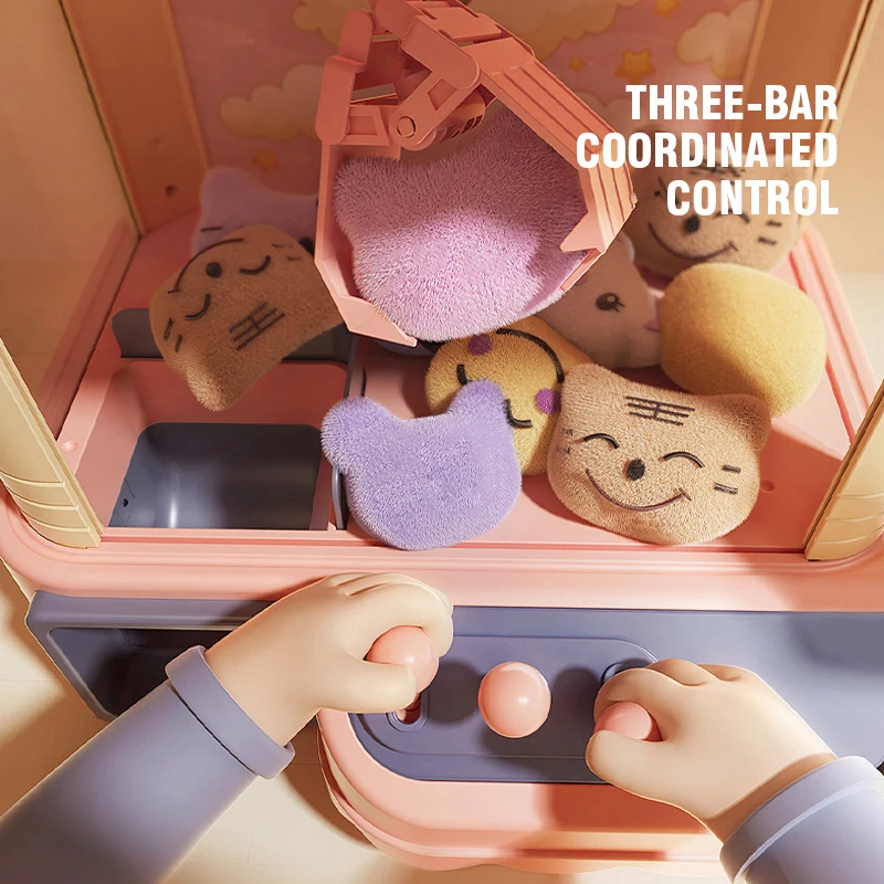 

Doll Claw Stuffed Machine Play House Electric Toy Mini Clip Doll Coin Operated Play Game Catch Mini Claw Toys Christmas Gifts