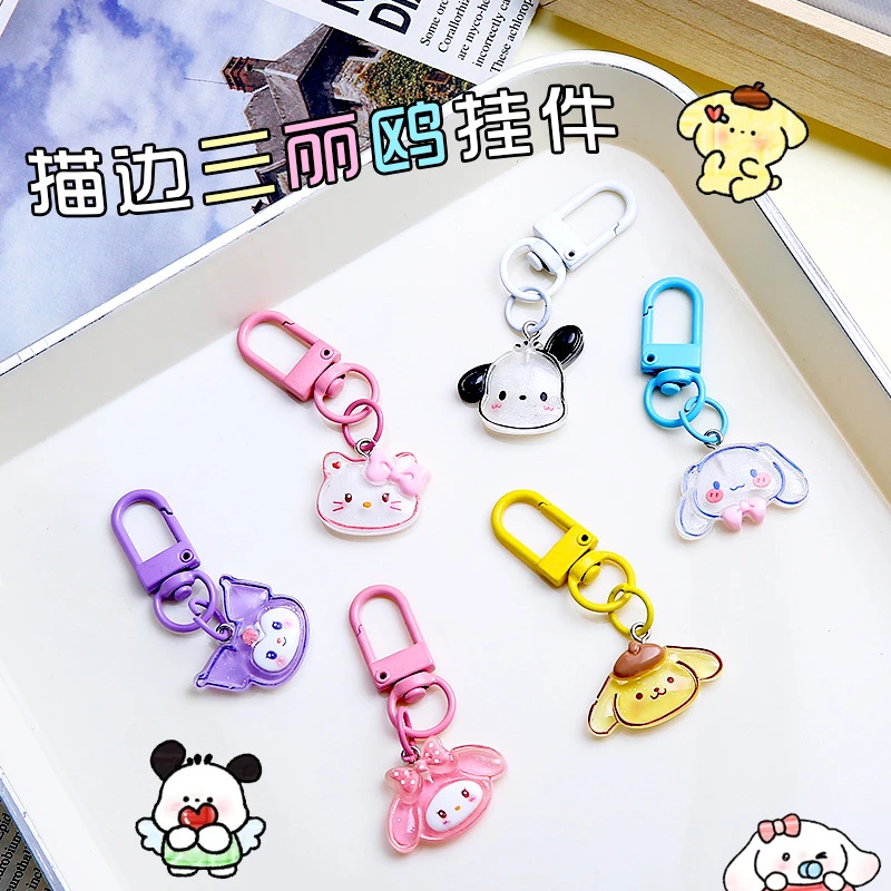 

Miniso Sanrio Hello Kitty & Friends Keychain Cute Kuromi, Cinnamoroll Melody Pochacco Charms For Bags Backpacks Birthday Gift