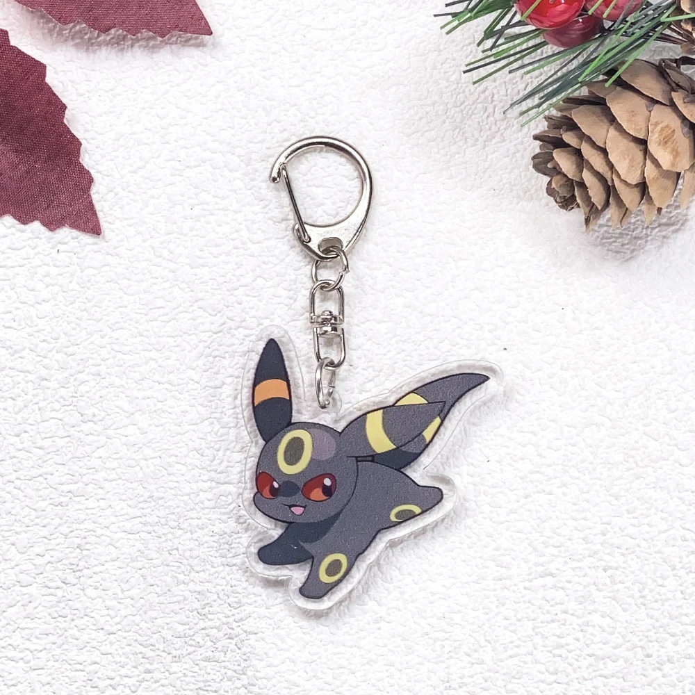 1/9 Stück Anime Pokémon Eevee Schlüsselanhänger Zubehör Acryl Niedliche Anhänger für Taschen Lustiger Schlüsselhalter Rucksack-Dekoration Geschenke – Detail 3
