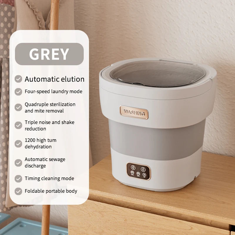 

Lightweight Portable Collapsible Travel Washing Machine Small Laundry Appliance for Apartments Ideal for Underwear Socks Panties