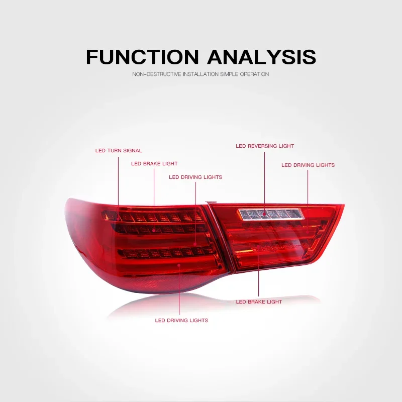 

Car LED Tail Light Accessories For Toyota Mark X Reiz 2010-2013 Auto Rear Fog DRL Brake Turn Signal Lamp Plug and Play