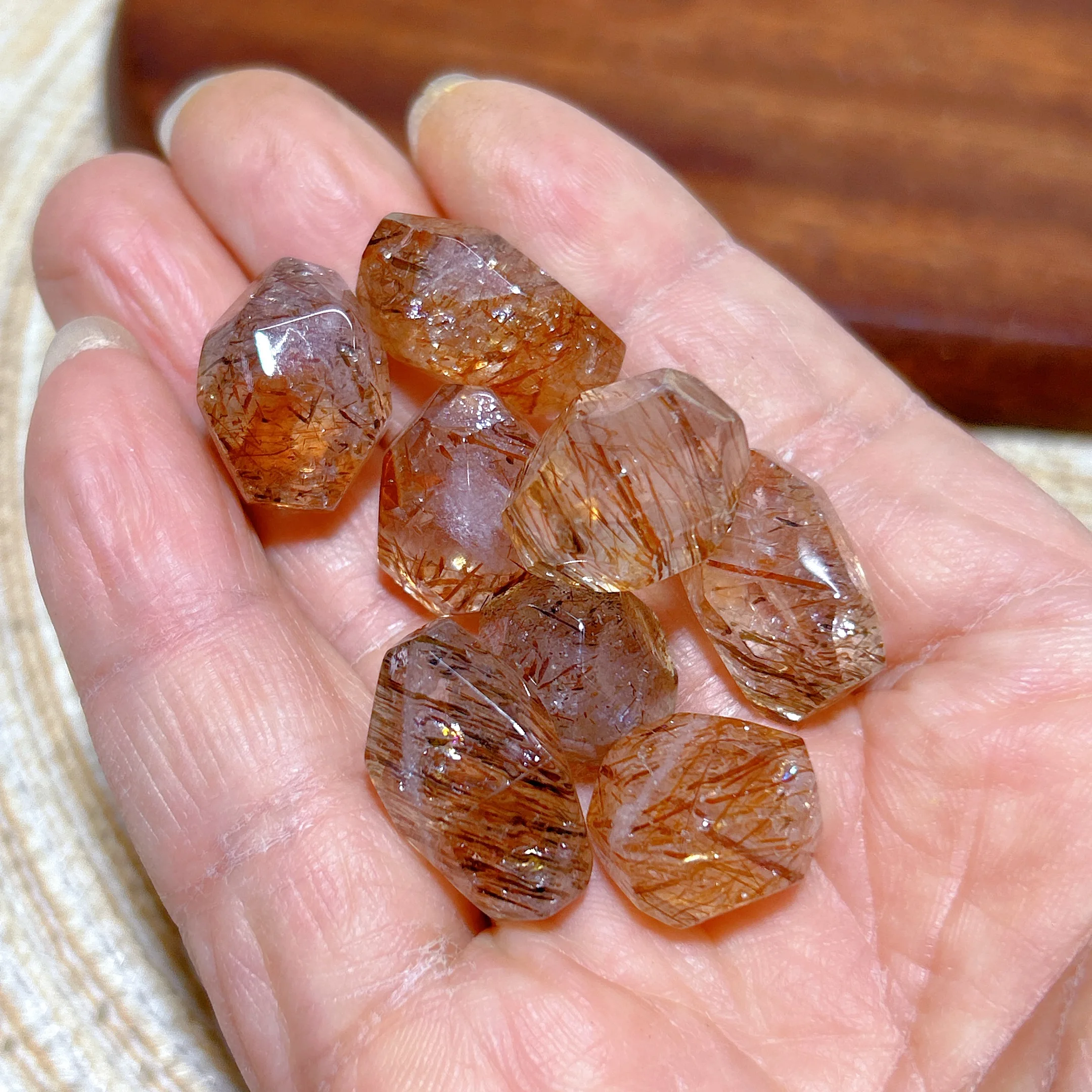 High Quality Natural Crystal Black Rutile With Super Seven Small Free Form Polished Healing Mineral Energy Home Decorations Gift