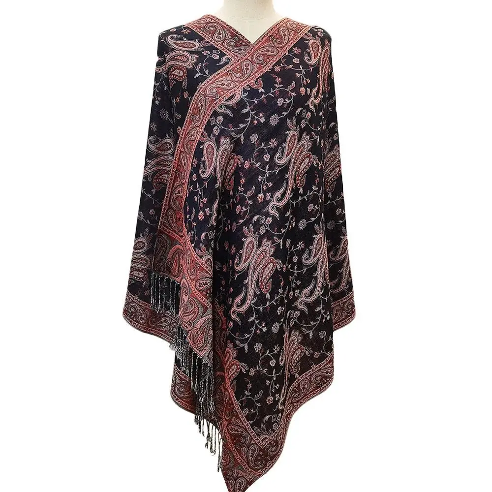 Fashion All-Match Imitation Cashmere Pashmina Paisley Tassel Scarf Long Scarf Shawl For All Seasons