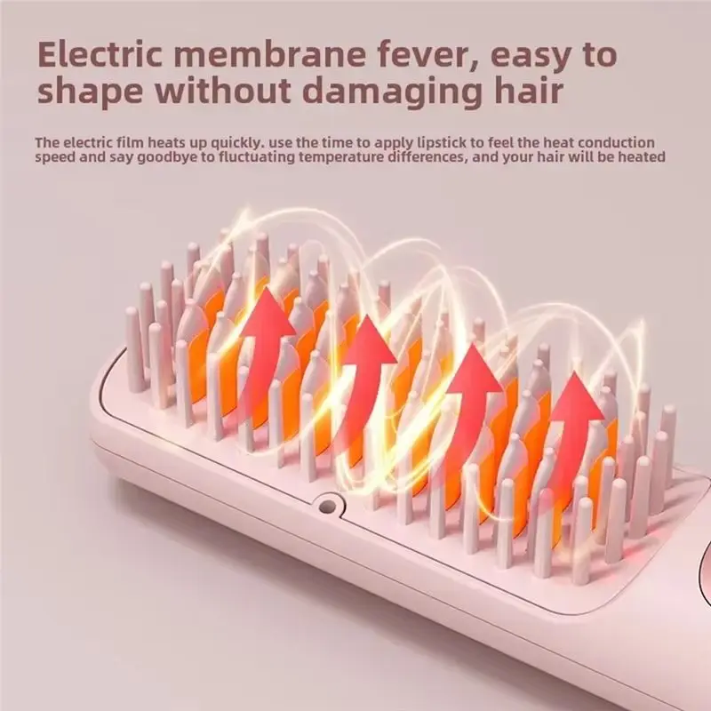 2026 جديد ثنائي الغرض مكواة فرد الشعر ثنائي الغرض تصفيف مشط تصفيف الشعر للتجعيد