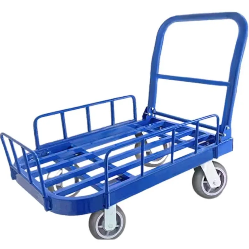 

Heavy Duty Square Tube Trolley Reinforced Structure 225kg Capacity For Construction Site Industrial Material Handling