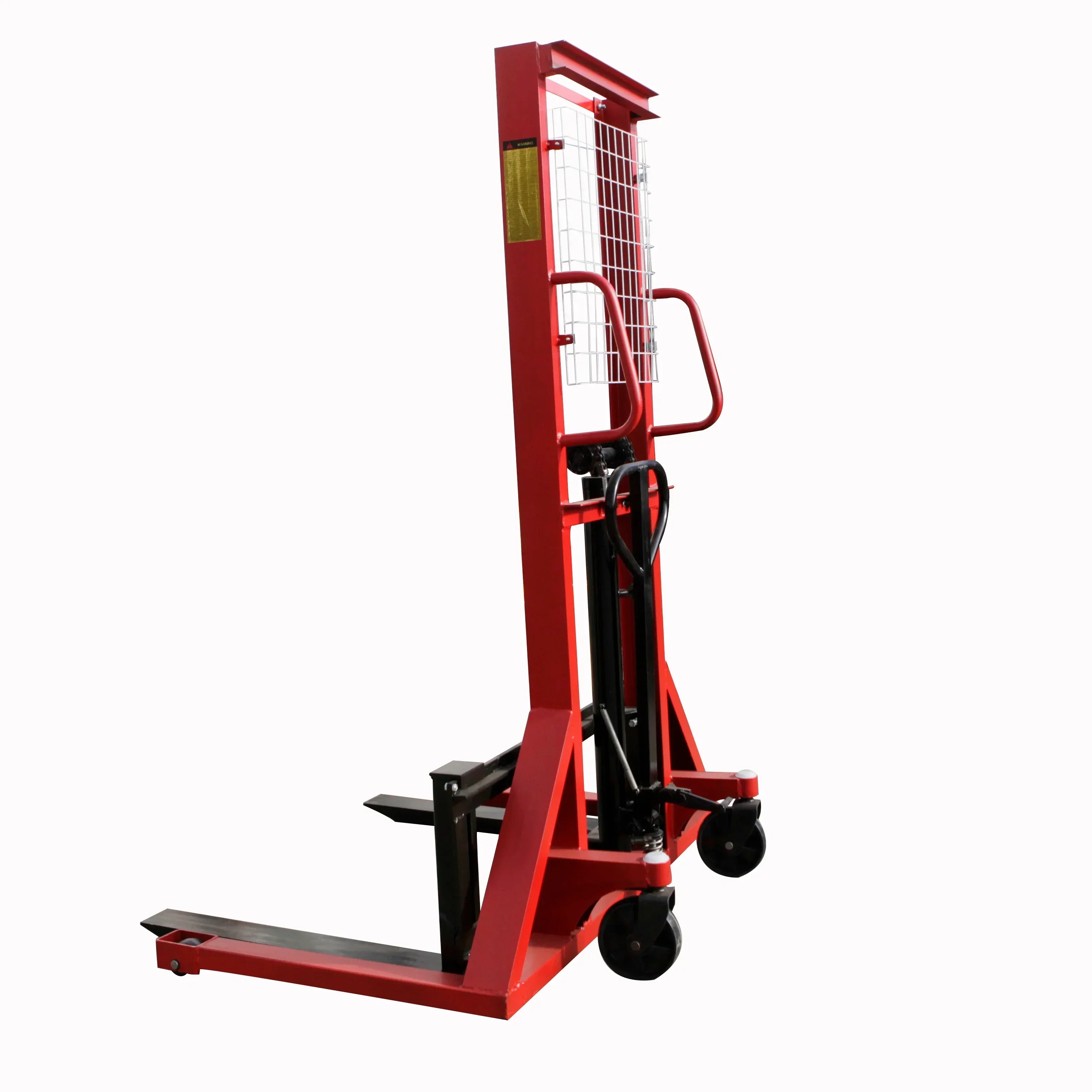 hand  hydraulic 1.6m high stacker truck warehouse loading and unloading truck lifting truck manual elevator 1T 3T