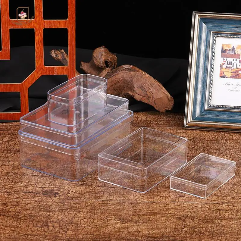 Rectangular Plastic Transparent Box Food Grade Ps Biscuit Nut Chocolate Candy Box With Lid
