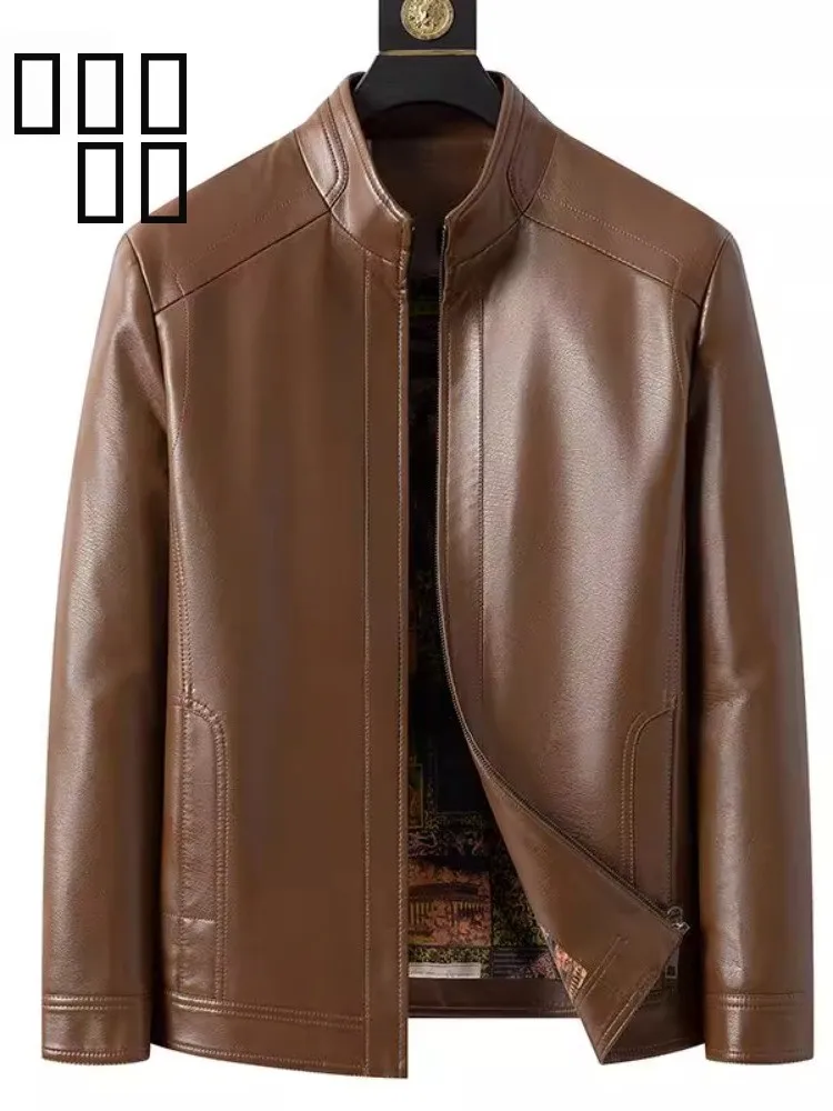 

Мужской повседневный модный спортивный жилет из прессованной кожи 2025 года, приталенный, универсальный, для ежедневной носки, осень-зима