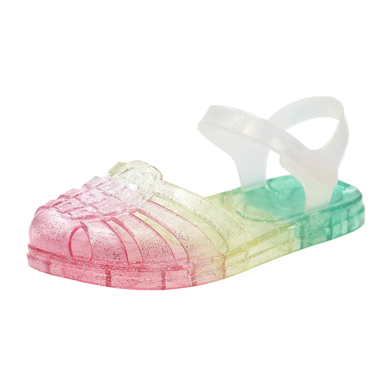 

Girls Sandals Summer 2025 Crystal Jelly Shoes Glitter Butterfly Children Sandals Summer Baby Shoes Rome Сандалии Для Девочек
