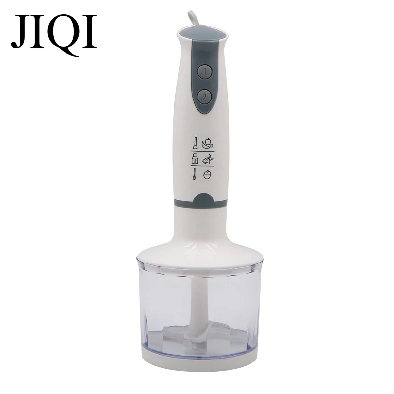 JIQI Electric Hand Held Blender Food Mixer Multifunction Meat Grinder Fruit Vegtable Juicer Egg Beater Chopper Whisk Cream Stick