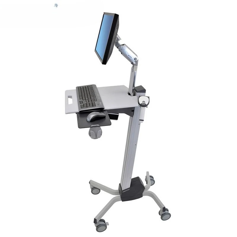 

24-206-214 Mobile lifting computer desk room round Standing office trolley