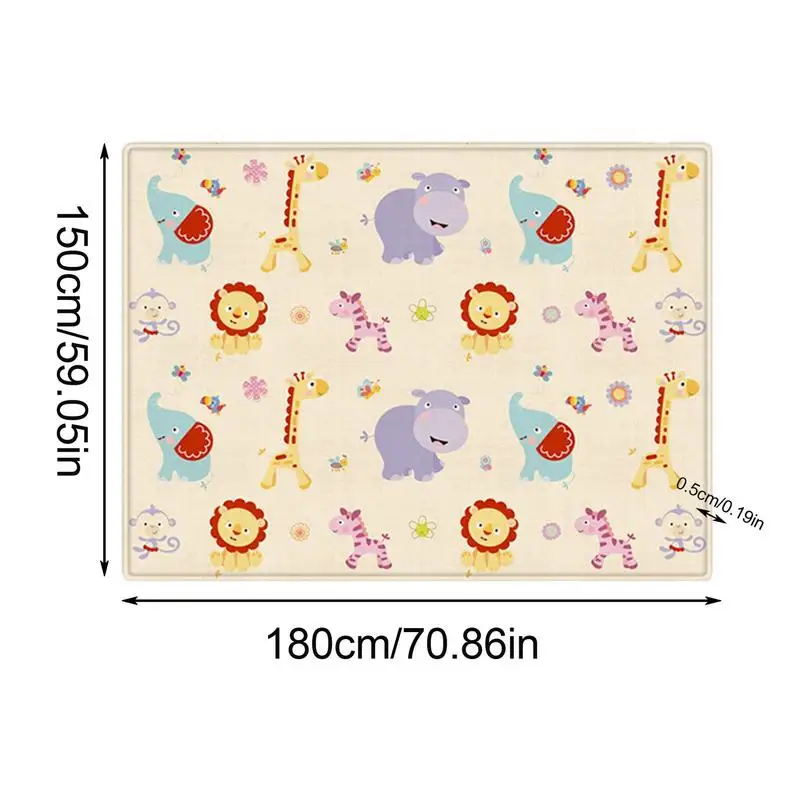 Kids Crawling Pad Soft Foam Tummy Time Mat Children Crawling Pad Large Tiles Floor Washable Crawling Walking Mat For Home