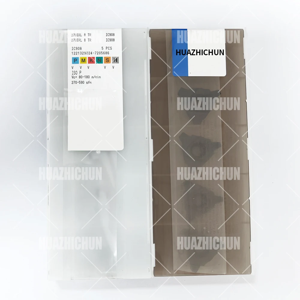 

HUAZHICHUN 27UIRL 8 TR IC908 Carbide CNC Lathe Thread Turning Inserts For Thread Turning Toolholder