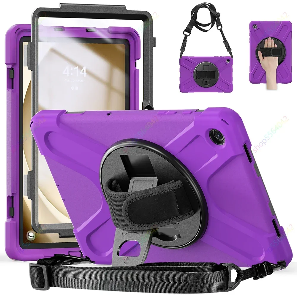 Case For Samsung Galaxy Tab A9 Plus 11 Inch 2023 SM-X210 X216 X218 X510 S8 S7 S9 FE Shockproof funda Cover Handle Shoulder Strap