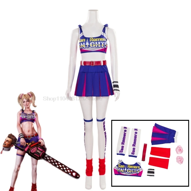 

Костюм для косплея Juliet Starling Lolli Pop бензопила аниме Женская одежда для Хэллоуина искусственная кожа модная новинка