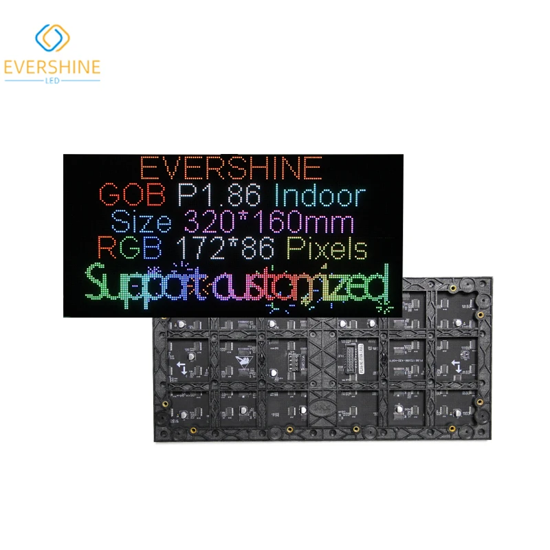 GOB Process Module P1.86  320*160mm Indoor Full Color Waterproof Anti-Collision 172x86 Pixels LED Screen Aliexpress Online Shop