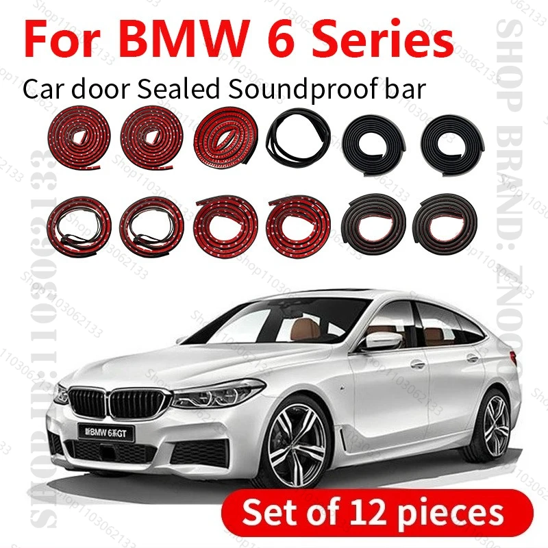 

Для BMW 6 серии 1976-2023 гг., уплотнительная лента для двери автомобиля, резиновая двухслойная уплотнительная лента, звукоизоляционная пылезащитная уплотнительная лента, набор из 12 шт.