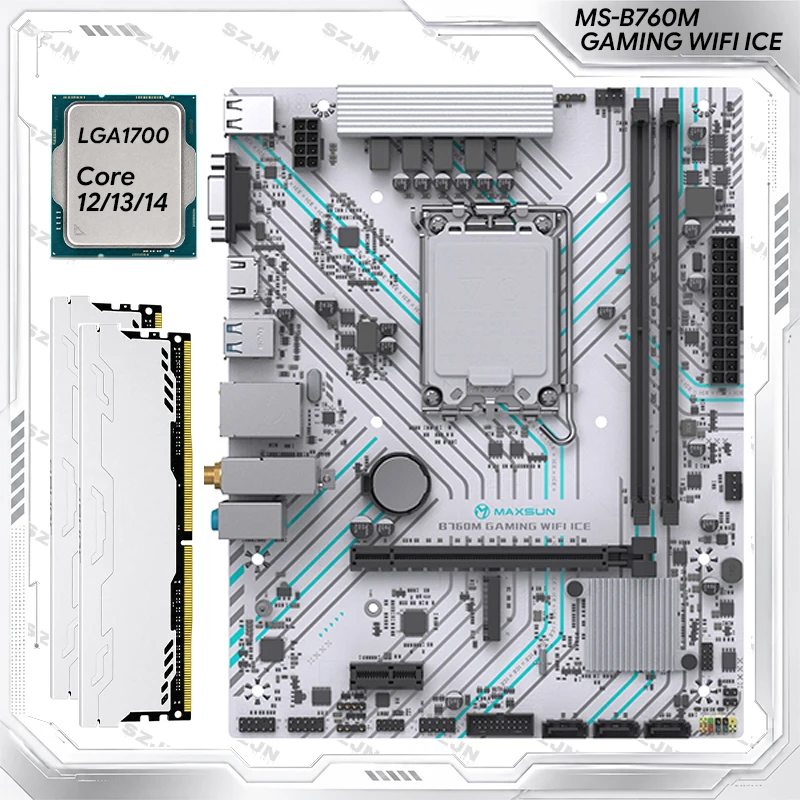 Tarjeta Madre MS-B760M GAMING WIFI IC, LGA1700, DDR4, Compatible con Intel de 12ª, 13ª y 14ª Generación, WiFi, M.2 NVMe PCIe 4.0 x16, Micro ATX