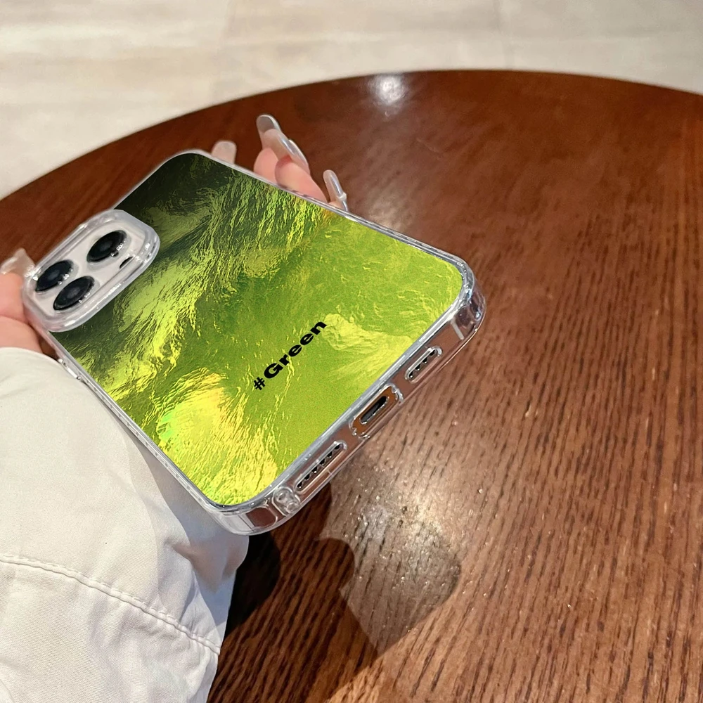 Nero Verde Sfumatura Glacier Texture Cassa Del Telefono Per Xiaomi Redmi 15C 14C 13C Nota 15 14 13 12 11 10 9 8 Pro A3 A2 A1 copertura