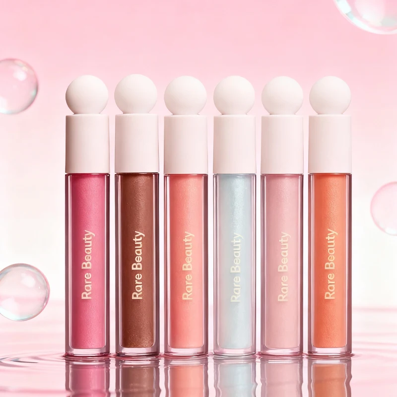 Beleza rara rosto contorno destaque espelho novo lábio esmalte brilhante batom líquido fundação hidratante brilho labial blush maquiagem