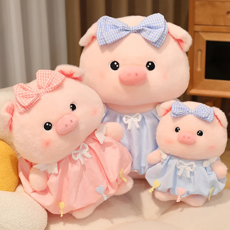 

Kawaii Couple Pig Plush Toy Cartoon Soft Stuffed Animal Fluffly Chubby Piggy Plushi Doll Hug Pillow Wedding Prop for Girls Gifts