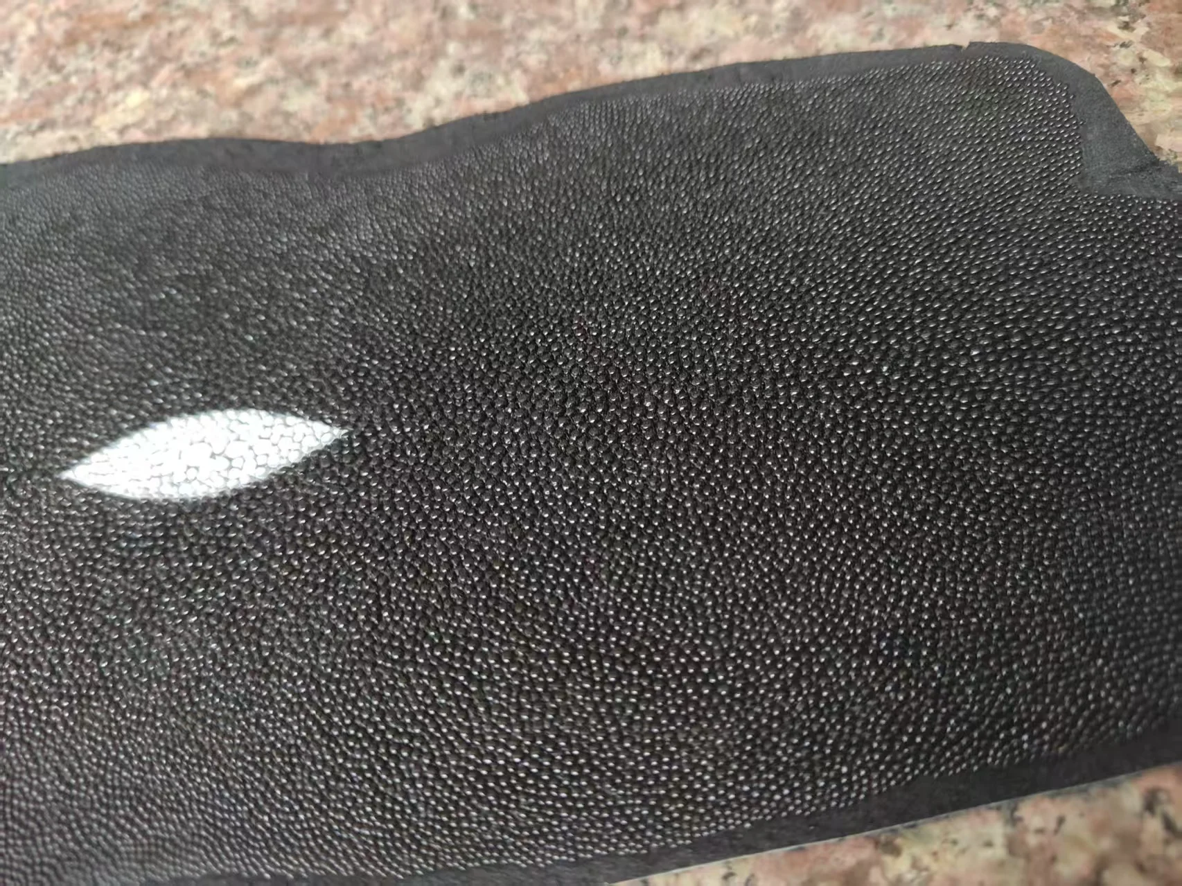 Luxury Bags And Shoes - Black Non- Polished Stingray for Bag