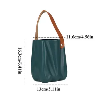 現代裝飾花瓶手袋陶瓷花瓶家居裝飾鮮花擺件桌面裝飾配件房間裝飾花瓶禮品 8 best sales 手提包花瓶 - №5