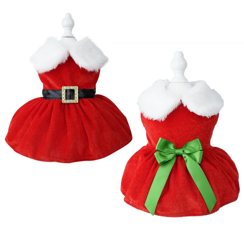 Christmas Princess Dress for Dogs and Cats, Cosplay Clothes, Pet Dog Dress, Fancy Puppy Dress