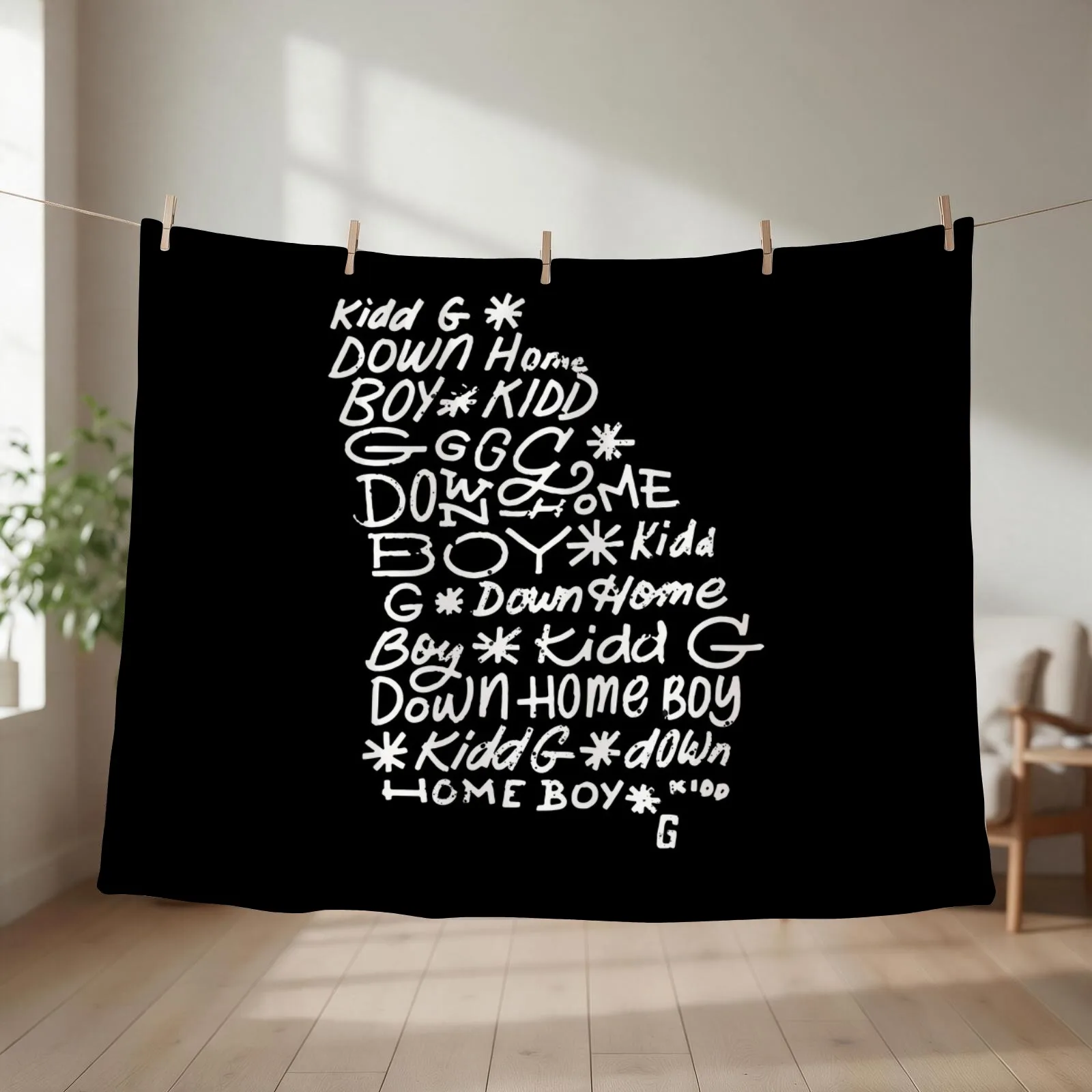 Kidd G Down Home Boy Kidd G Merch, Unisex Tshirt Blend Hoodie Throw Blanket couch cozy soft plush fuzzy picnic outdoor blanket