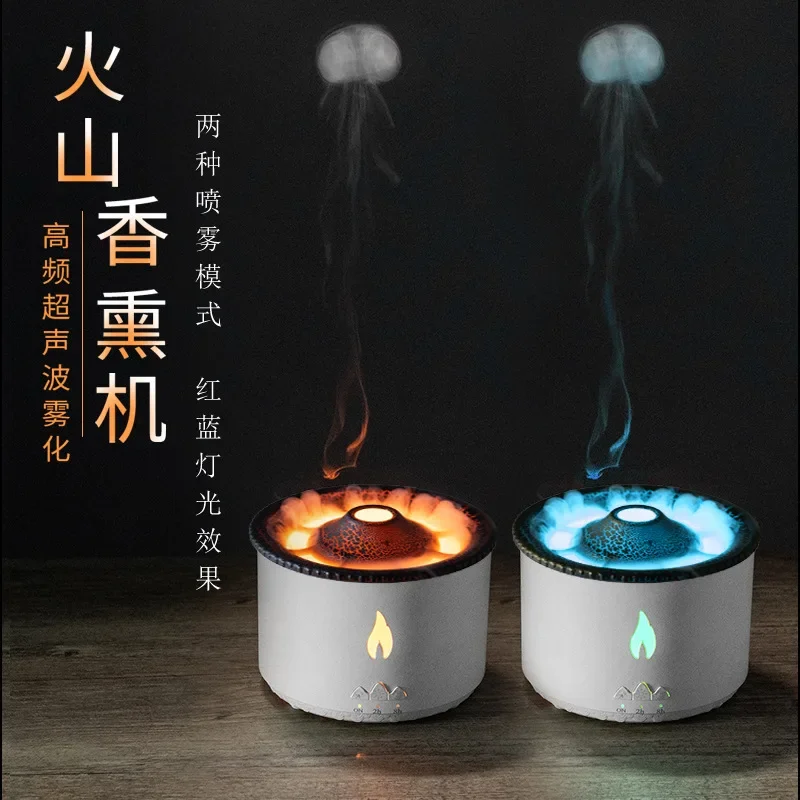 Flame Humidifier Aroma Diffuser Household Large Capacity Intelligent Volcano Spray Atomizer air humidifier mist sprayer