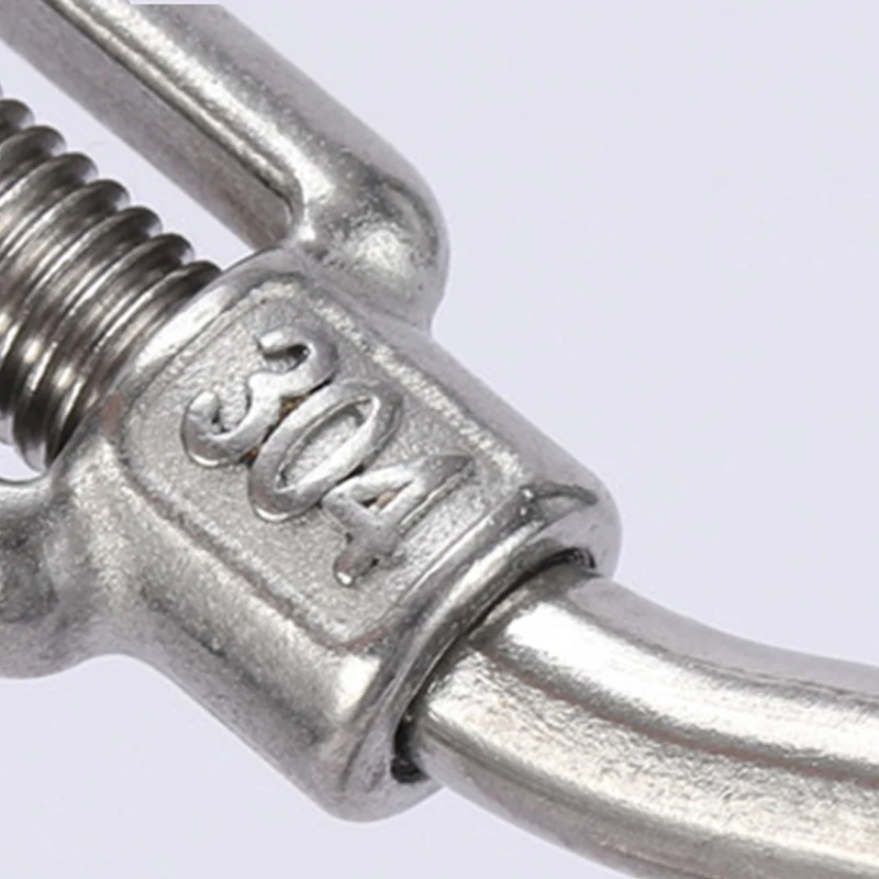 ステンレス鋼の釣り針,5本のワイヤーの張力,タイプm4,ステンレス鋼,304フックとアイクラスプ