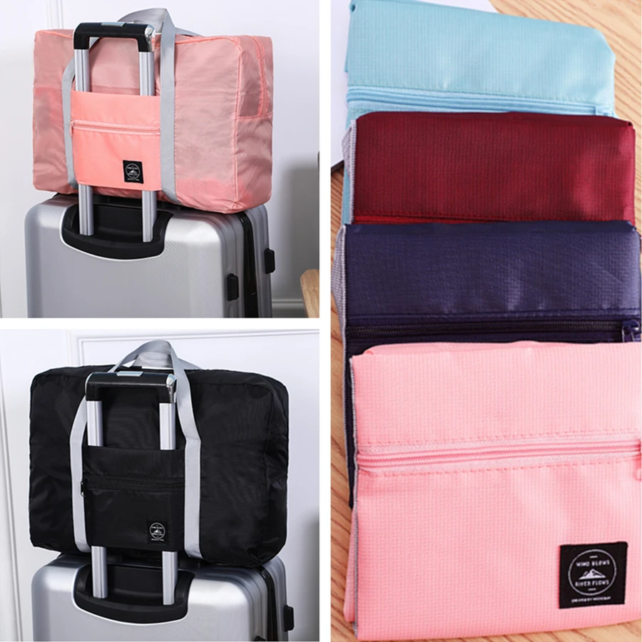 Faltbare Handgepäck-Reisetaschen Aufbewahrung tasche mit großer Kapazität Leichte multifunktion ale Flugzeug-Reisetasche aus Nylon – Detail 2