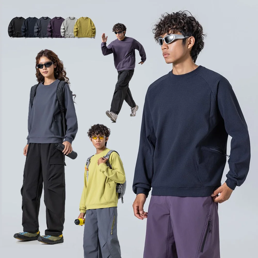 Autumn Winter Sweatshirt Men Women Outdoor Sport Loose Casual Track Pullover Sweatshirts Tops Tees Shirts