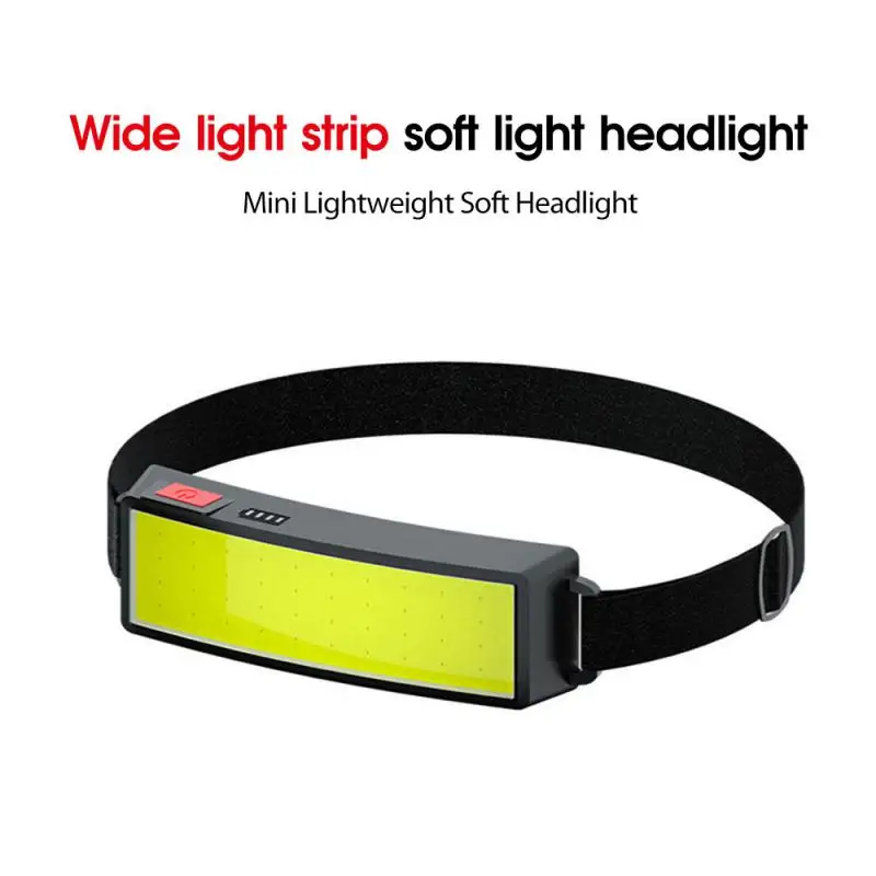 Headlight Portable Versatile Camping -performance Long-lasting Battery Life Cob Led Usb Rechargeable Lightweight Wide