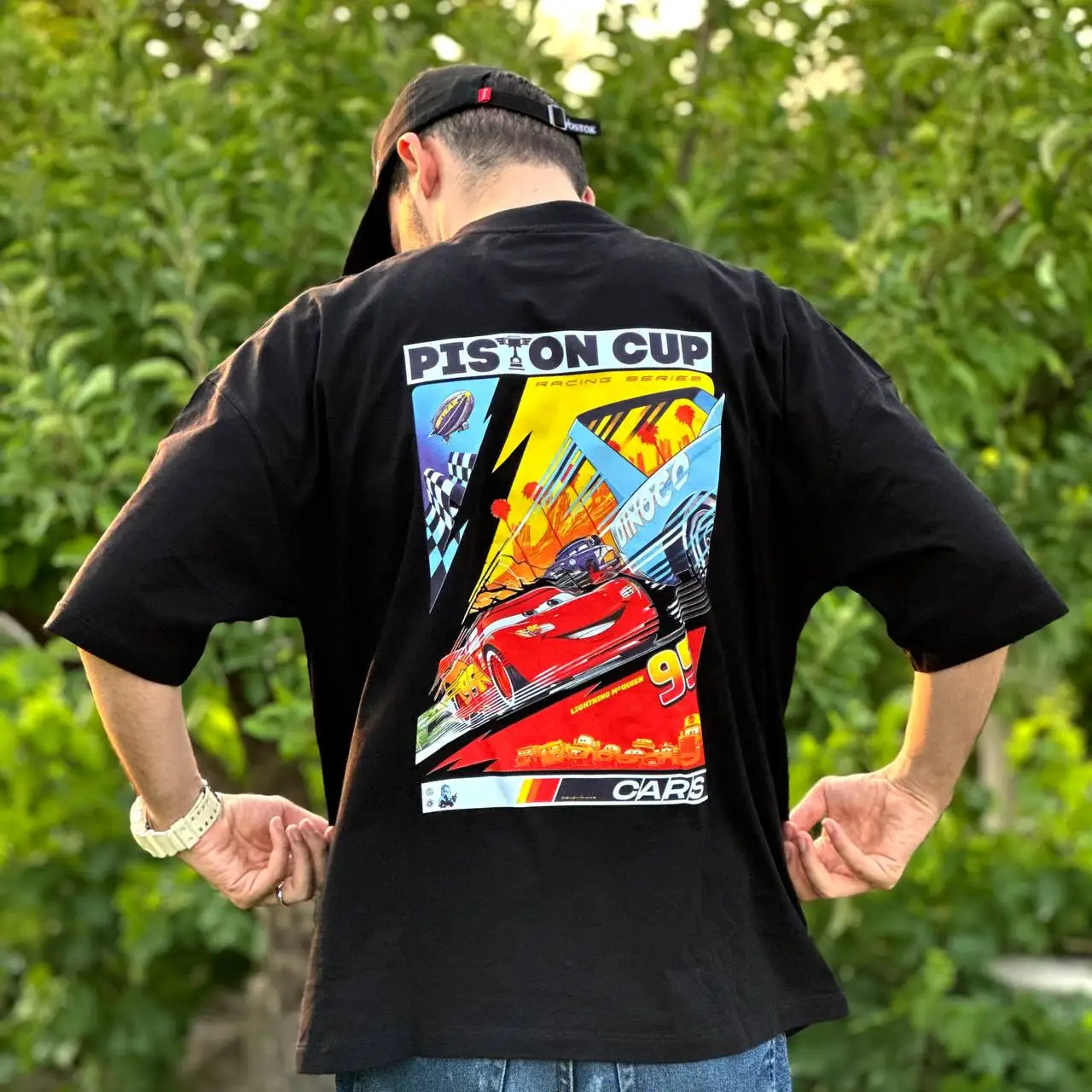 

Футболка Disney Fun с изображением Лайтни-Маквейна и Салли из мультфильма «Машинки», подарок для пар, мальчиков и девочек, хлопковая одежда для фанатов, топы