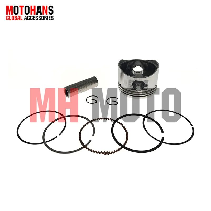 GY6 125CC 52.4MM BORE 15MM PIN PISTON KIT 4T 125CC 152QMI SCOOTER ENGINE PARTS FOR CHINESE SCOOTERS ATV QUAD
