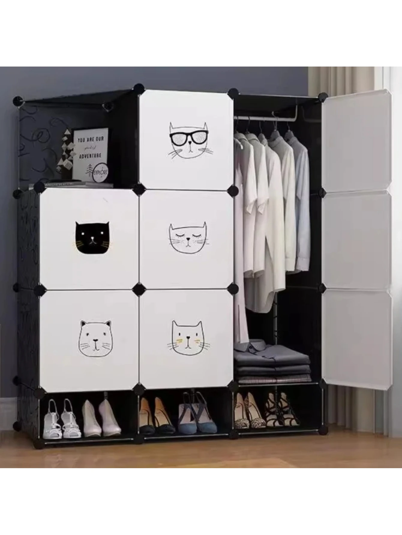 Organizer Partitions Clothes Display Quality Closet Put Together Cheap Modular Armario Trendy Furniture Cabinet Storage Wardrobe