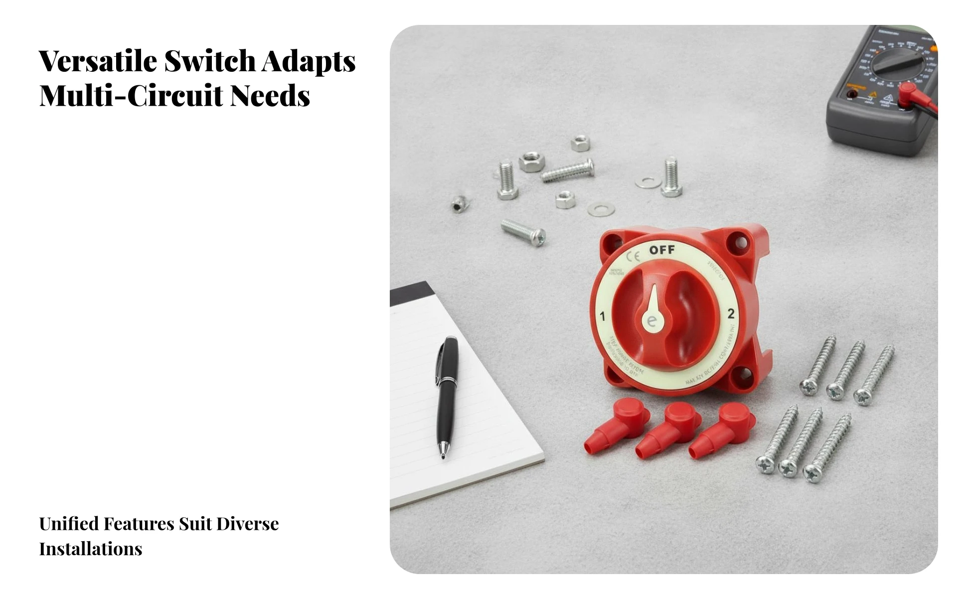Red Easy Turn Knob Power Accessory Marine Battery Disconnect Switch Rotary Battery Disconnect Switch Red Easy Turn Knob Power Accessory Marine Battery Disconnect Switch Rotary Battery Disconnect Switch