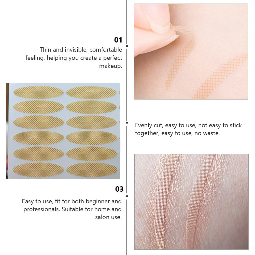 

40 Sheets Double Eyelid Sticker Natural Easy Use Comfortable Lace Lift Strip Practical Tapes Medical Shaping