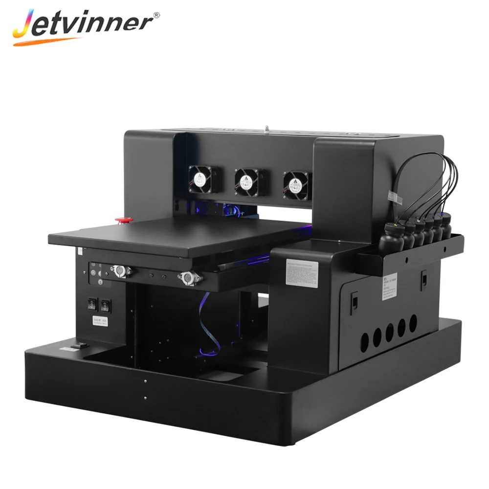 Jetvinner Automatic A3 Size UV Printers Inkjet Printers for Epson Print Machine for Phone Case Bottle Pen Acrylic Metal Golf