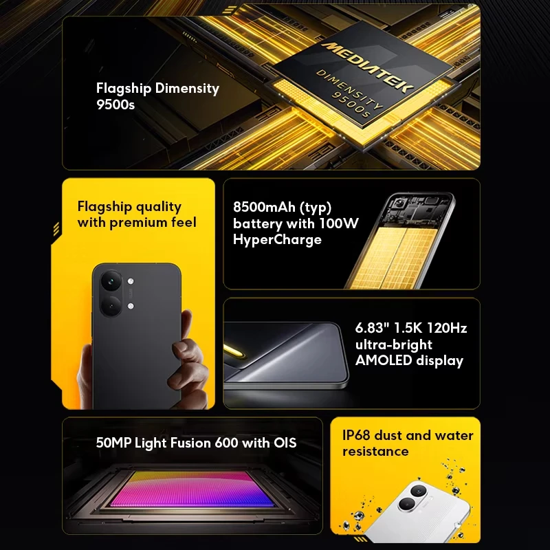 POCO X8 Pro Versión Global, Batería Súper de 6500 mAh, Pantalla AMOLED de 6.59 Pulgadas y 120 Hz, Cámara de 50 MP, NFC, Dimensity 8500-Ultra, Teléfono Inteligente Android 14 3