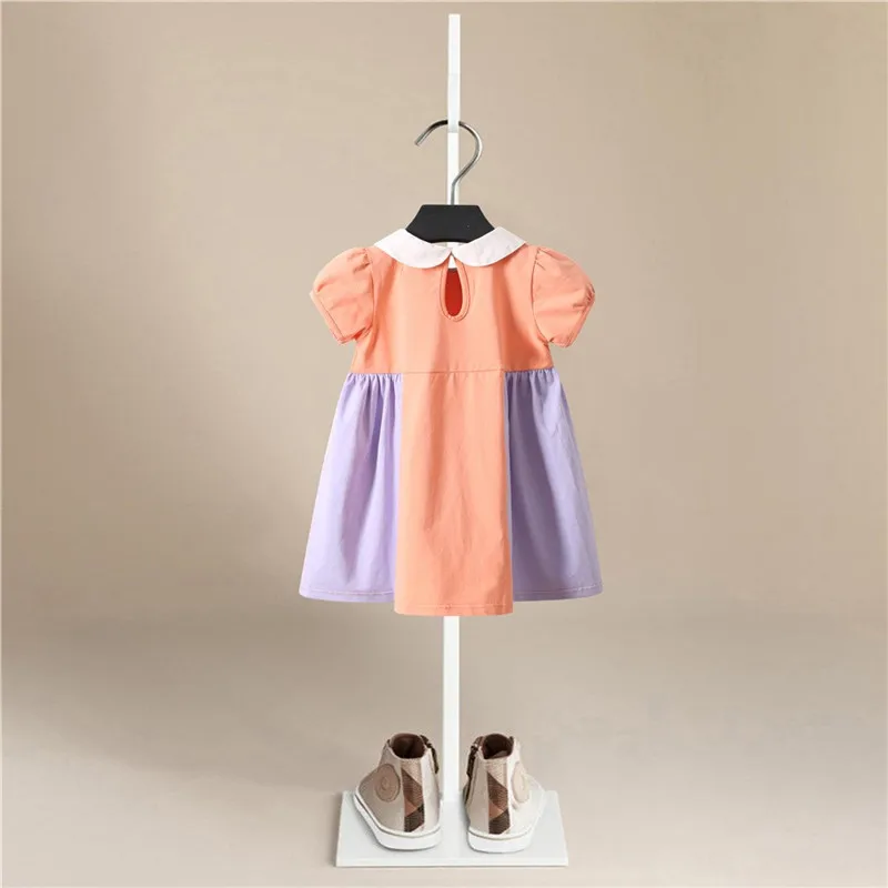 QualityFashion Bow Girl Dress Princess Party Letter Print Casual Wear Short Sleeve Kids Clothing Summer Costumes New 2-7 Years